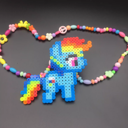 HANDMADE MY LITTLE PONY LED PEARLER PACIFIERS