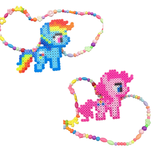 HANDMADE MY LITTLE PONY LED PEARLER PACIFIERS