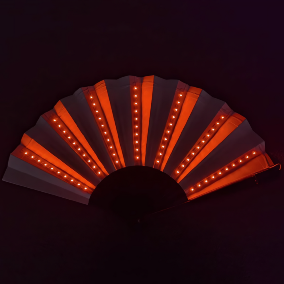 RECHARGEABLE LED LIGHT-UP RAVE FAN