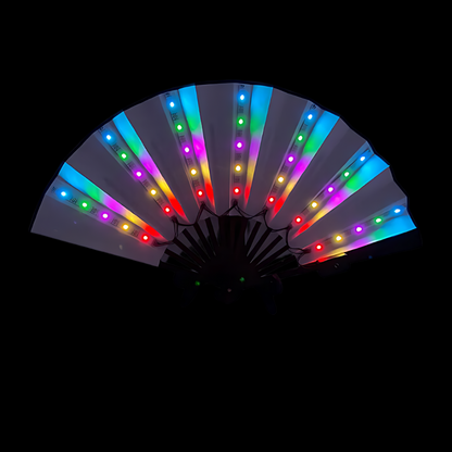 RECHARGEABLE LED LIGHT-UP RAVE FAN