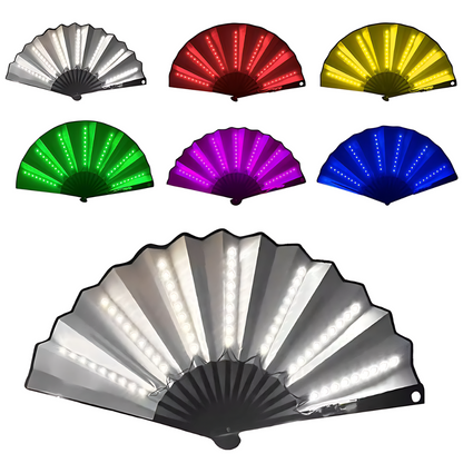 RECHARGEABLE LED LIGHT-UP RAVE FAN