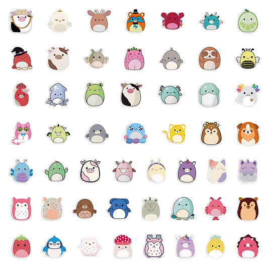 ASSORTED SQUISHMALLOW STICKERS (52PC)