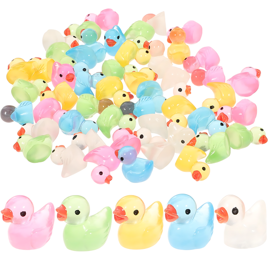 ASSORTED GLOWING RESIN DUCKS (50PC)